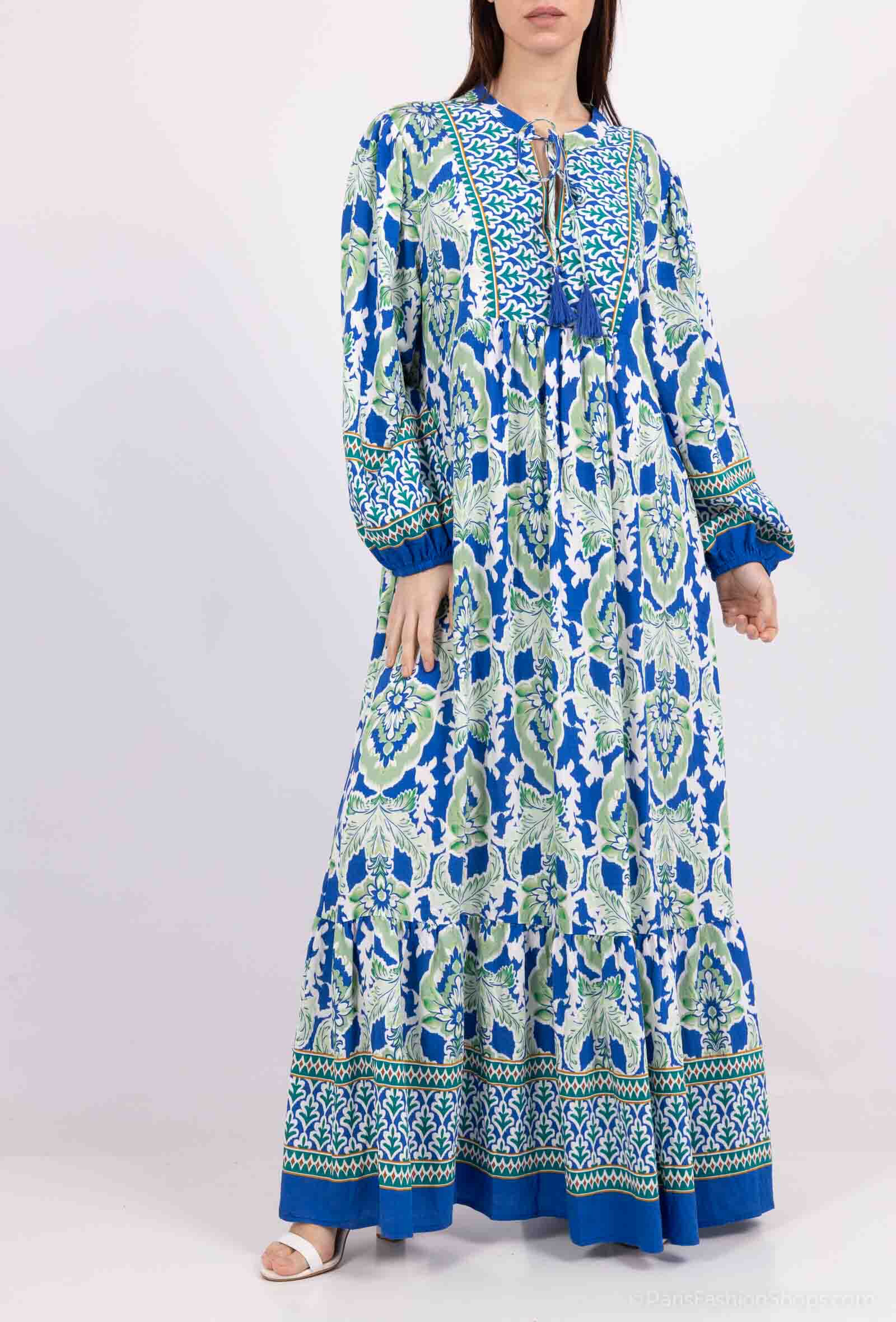 Wholesaler M&D FASHION - Long Fluid Fluid Dress with floral print