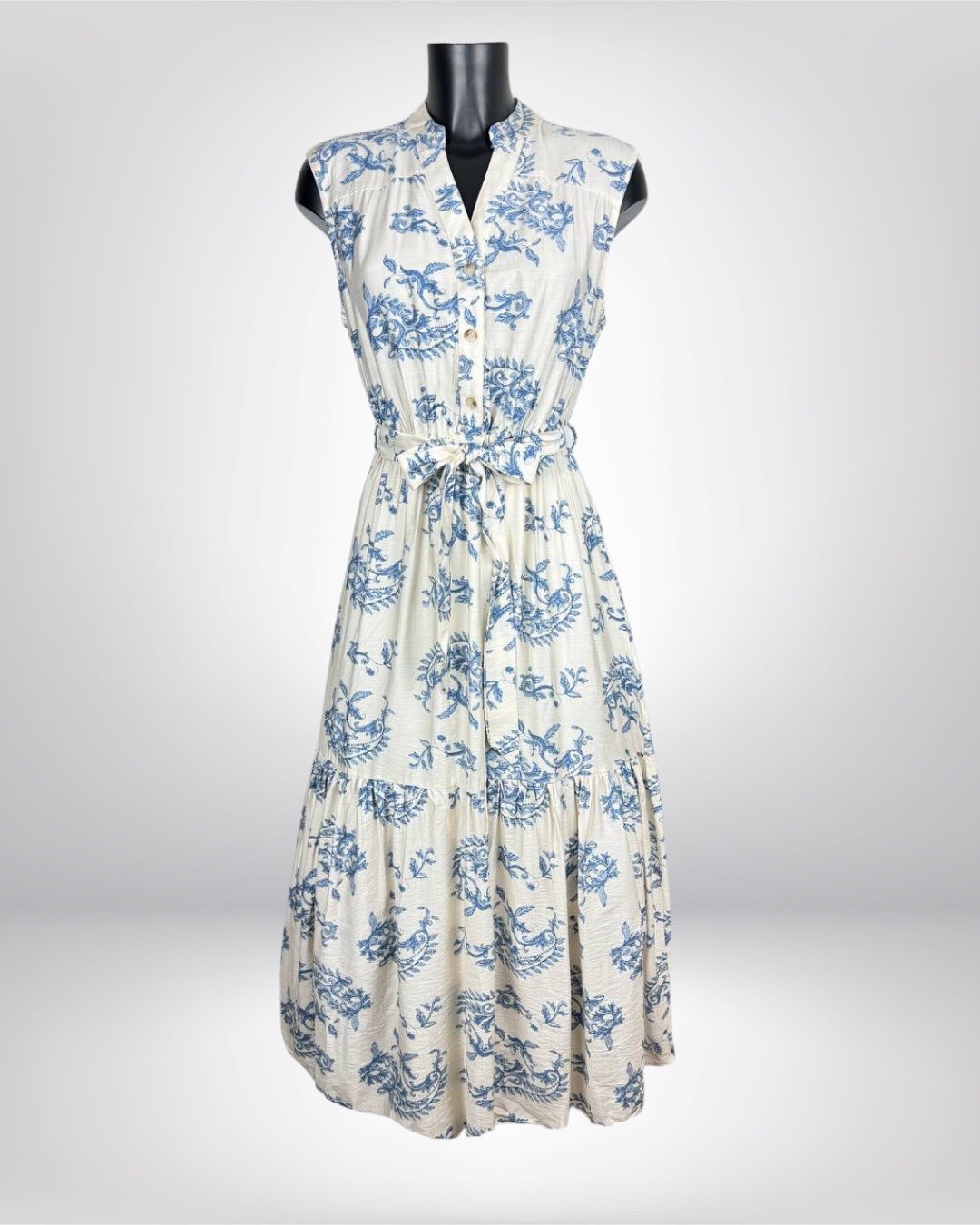 Wholesaler M&D FASHION - Vintage -style sleeveless dress printed style