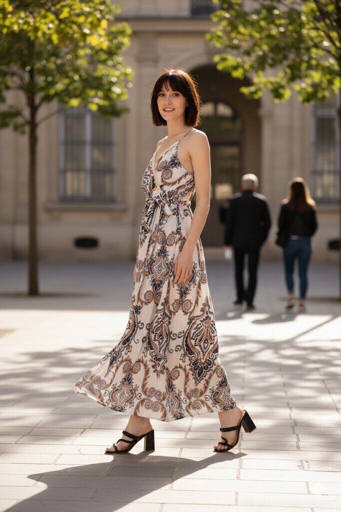 Wholesaler M&D FASHION - Printed maxi dress