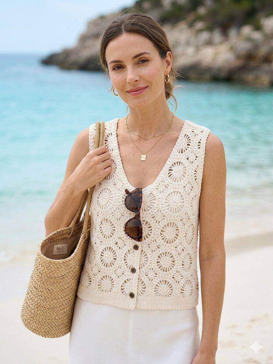 Grossista M&D FASHION - Top in Cotone all'Uncinetto