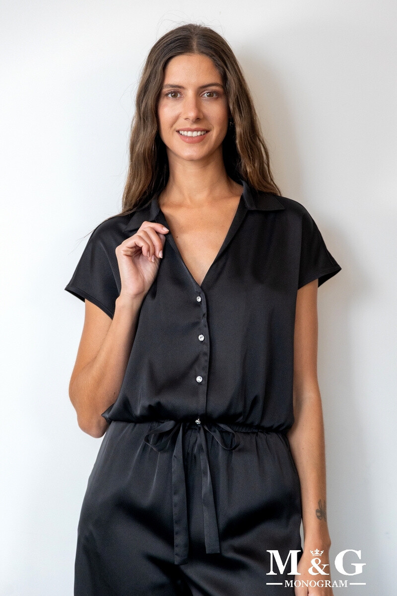 Grossiste M&G MONOGRAM - Blouse satiné avec boutons Diam’s