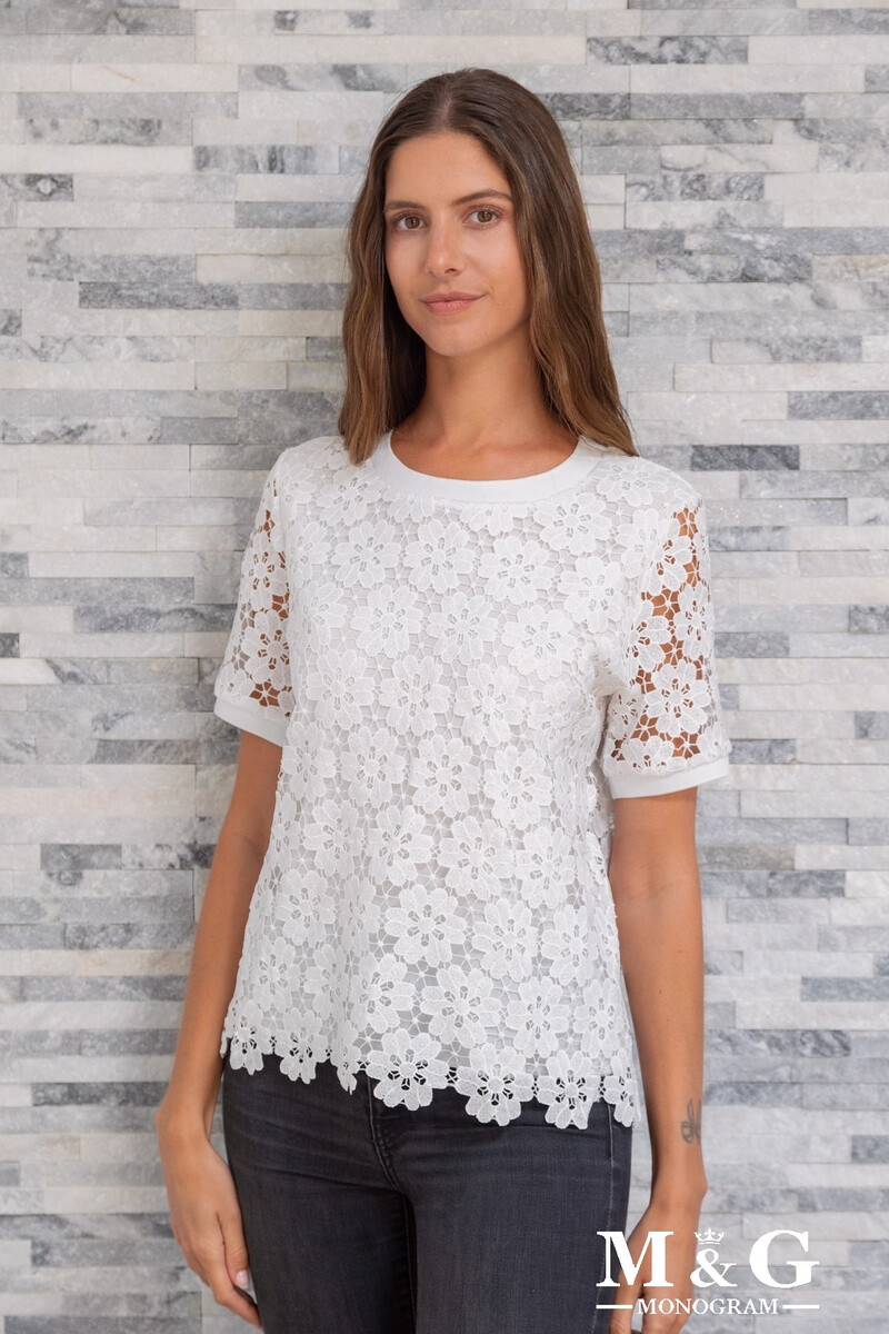 Wholesaler M&G MONOGRAM - Lace short sleeve blouse