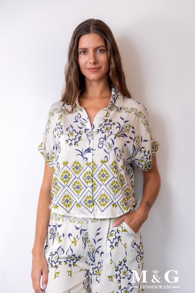 Grossiste M&G MONOGRAM - Chemise manches courtes à imprimé