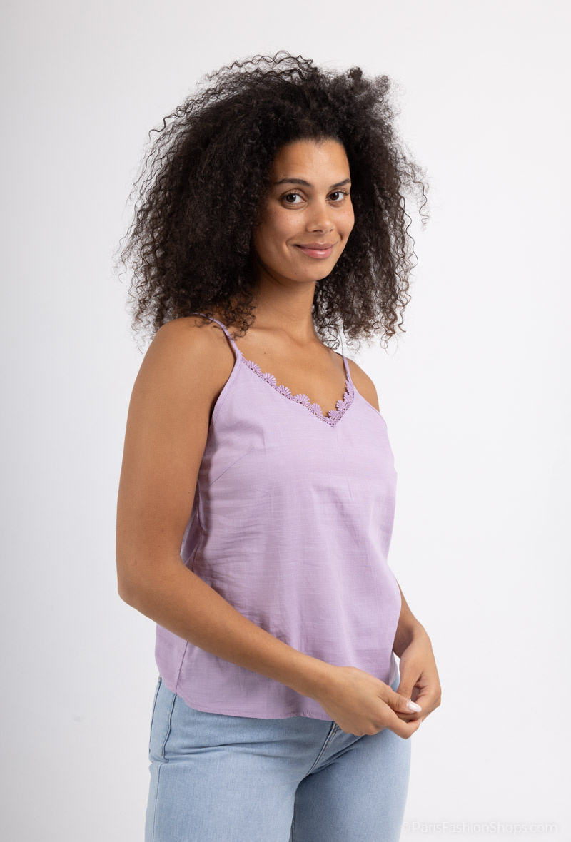 Grossista M&G MONOGRAM - Canottiera senza maniche con pizzo sul retro