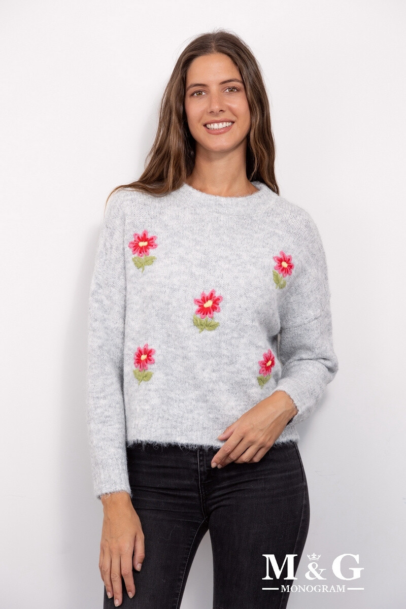 Grossiste M&G MONOGRAM - Pull avec fleurs brodées