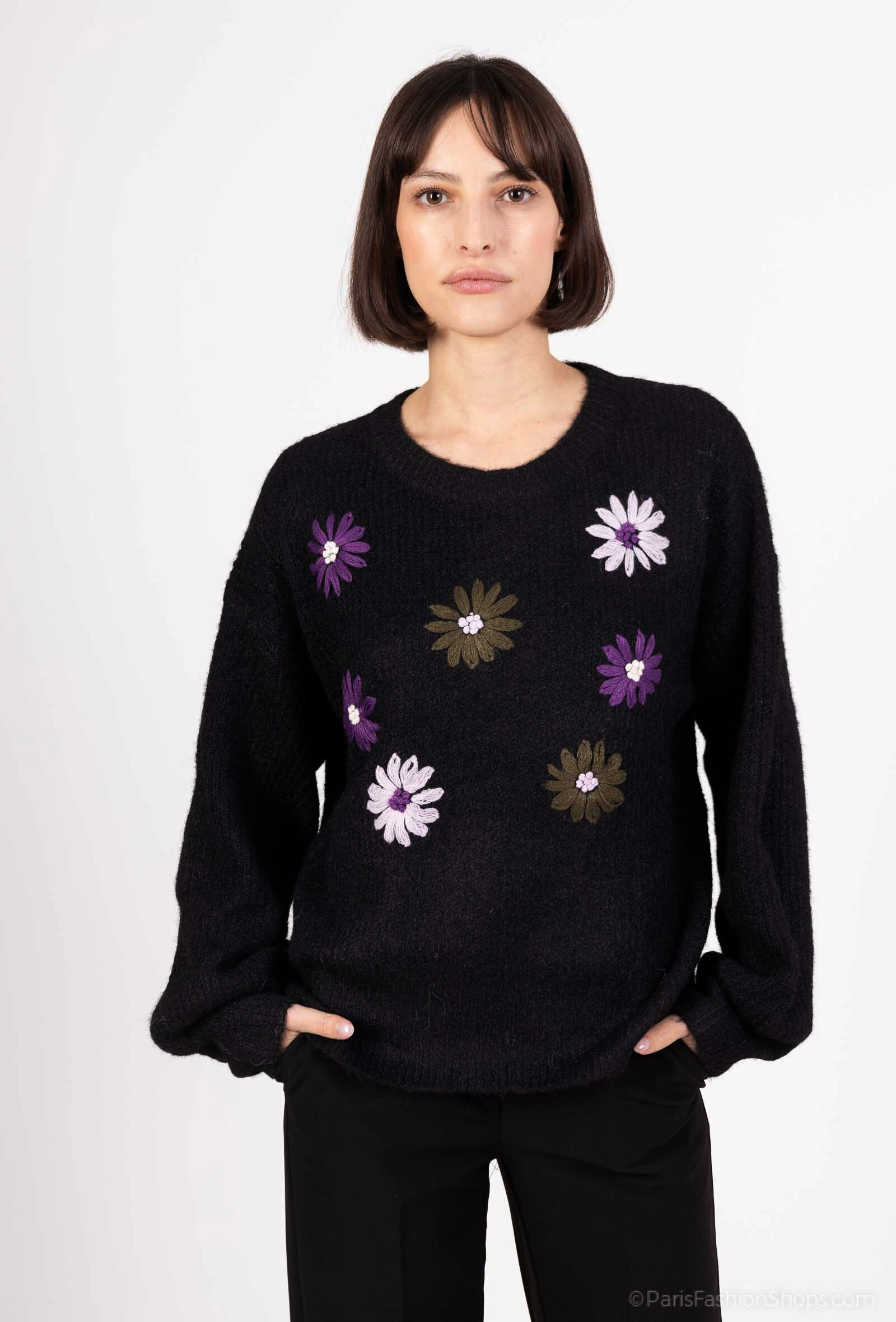 Grossiste M&G MONOGRAM - Pull avec fleurs brodées