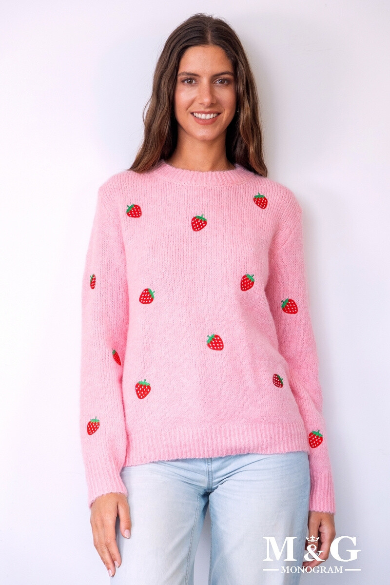 Grossiste M&G MONOGRAM - Pull avec fraises brodées