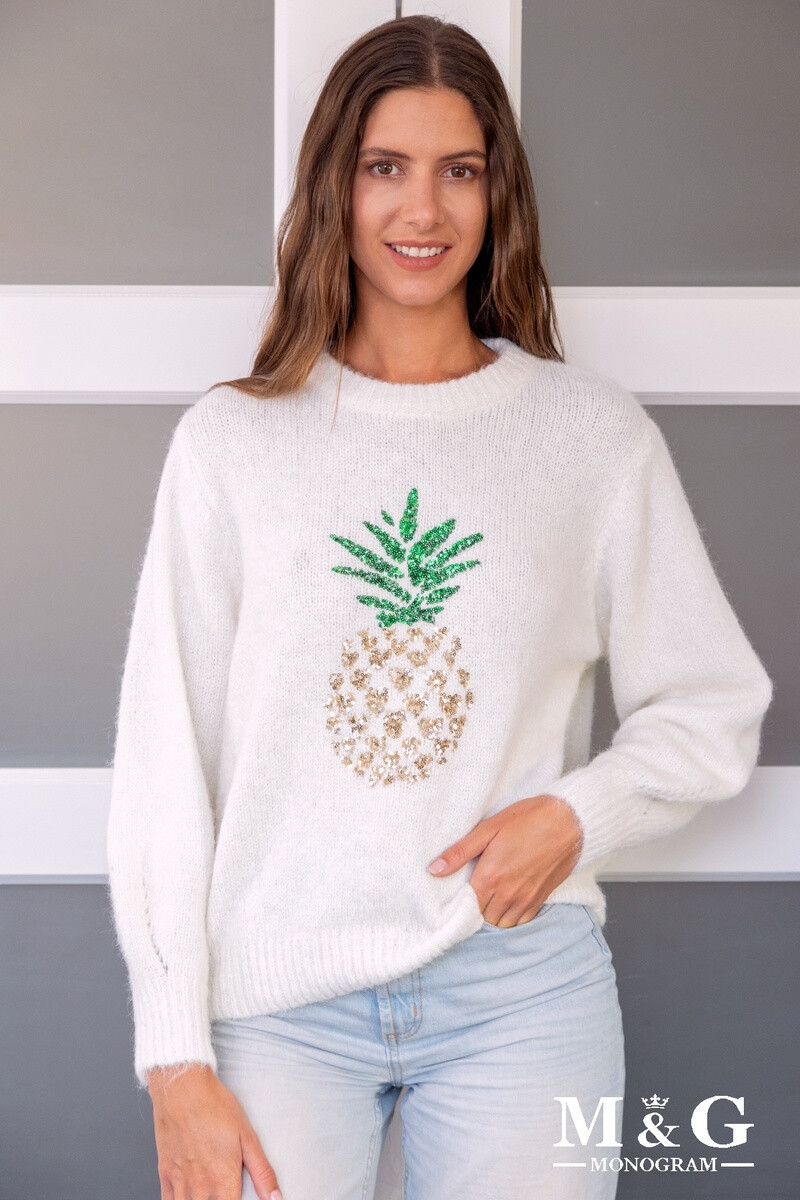 Grossiste M&G MONOGRAM - Pull avec ananas en sequins brodés