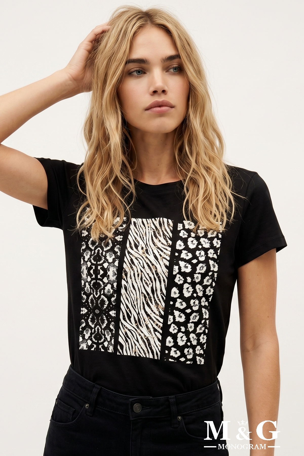 Wholesaler M&G MONOGRAM - “Safari” print t-shirt with sequins