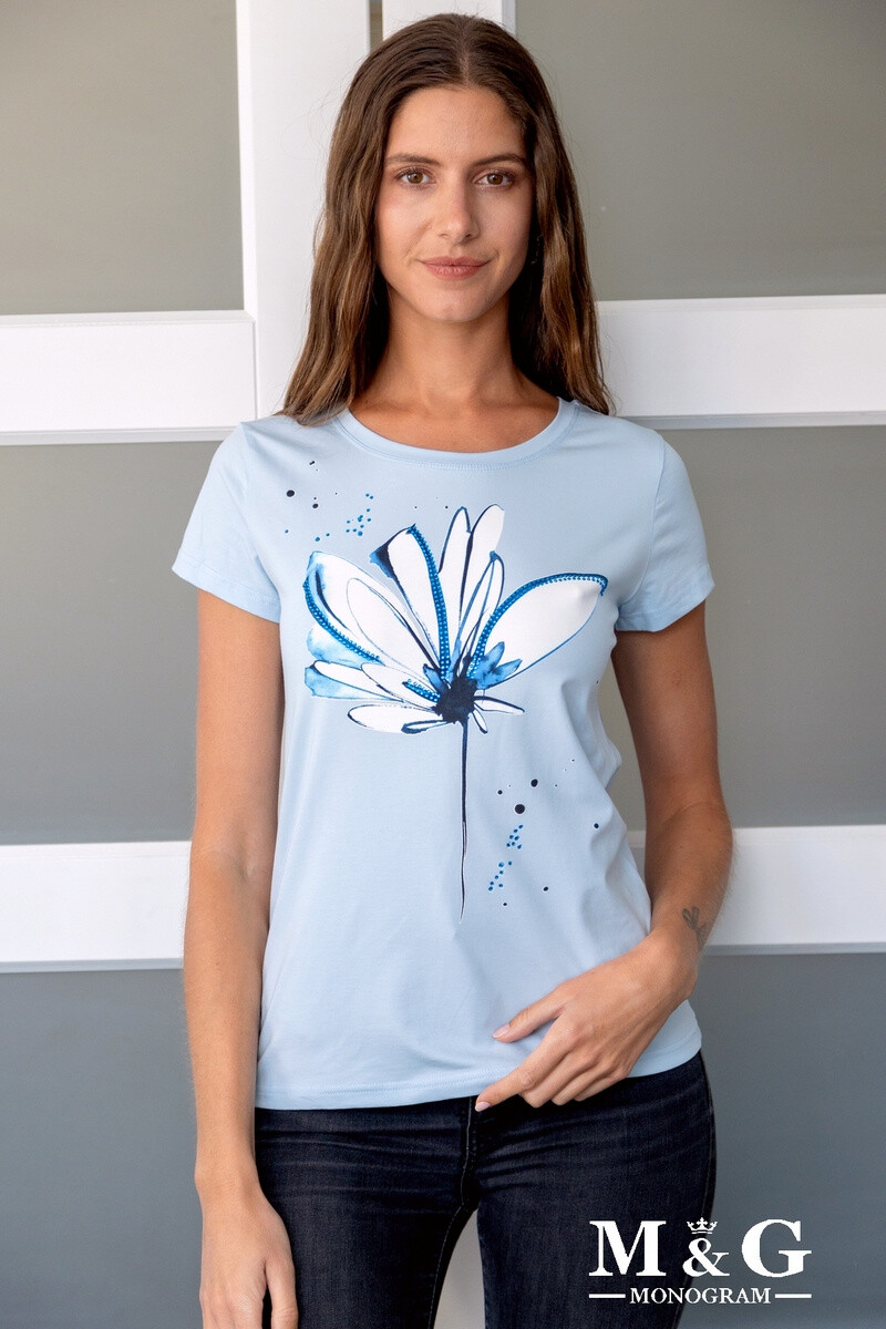 Grossiste M&G MONOGRAM - T-shirt à imprimé fleuri avec strass