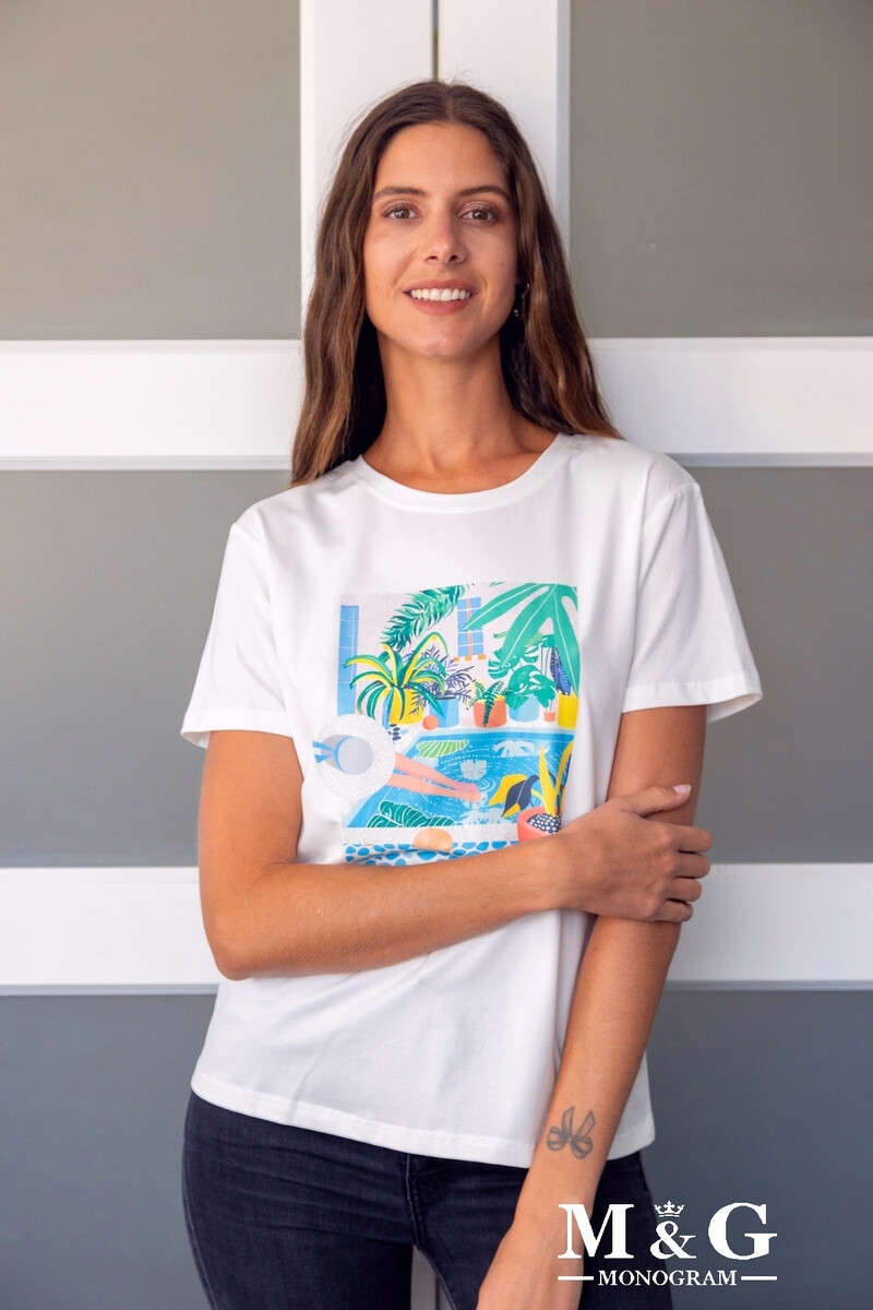 Grossiste M&G MONOGRAM - T-shirt à imprimé avec paillettes « Arty »