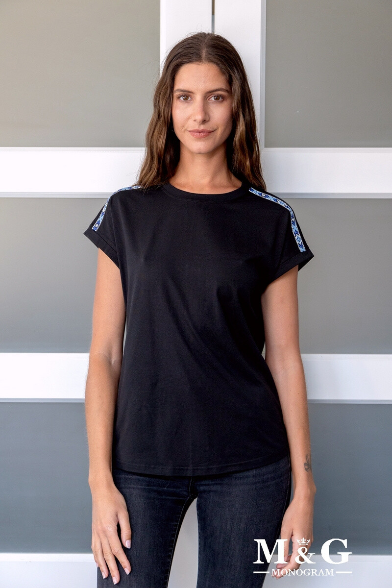 Grossiste M&G MONOGRAM - T-shirt avec perles et strass aux épaules
