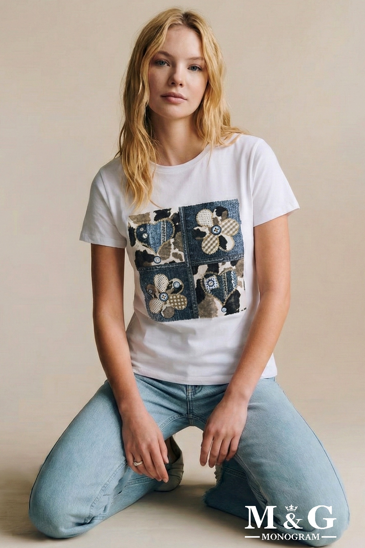 Wholesaler M&G MONOGRAM - Iridescent Denim Print T-shirt