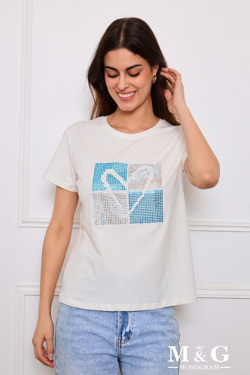 Grossiste M&G MONOGRAM - T-shirt « MOZAÏK » en Diam’s