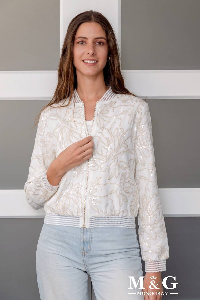 Grossiste M&G MONOGRAM - Bomber avec motifs brodés et sequins