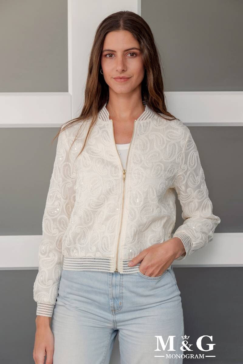 Grossiste M&G MONOGRAM - Bomber avec motifs brodés et sequins