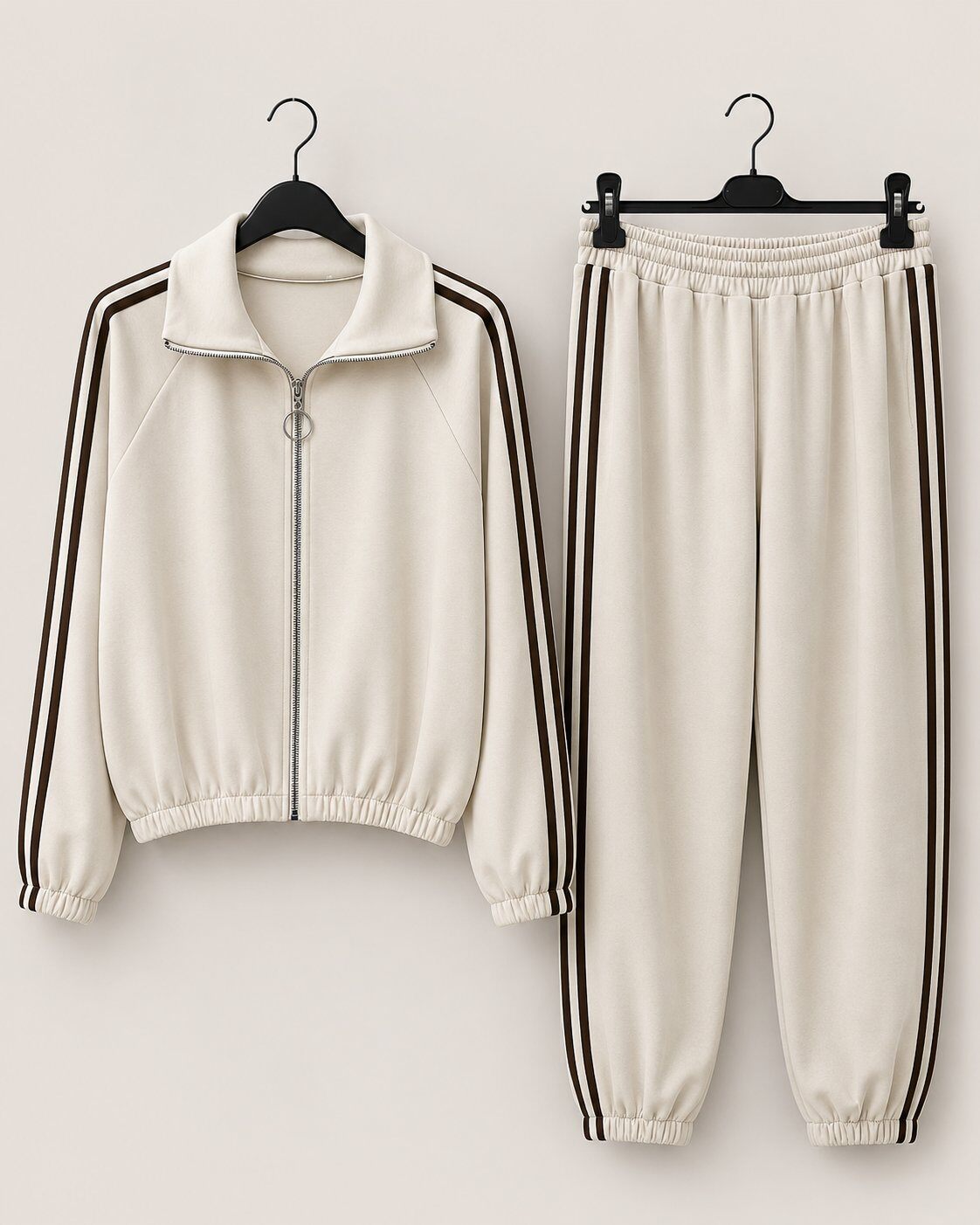 Wholesaler M&G Pronto Moda - Women's Two-Piece Sports Set with Zip and Double Side Stripe