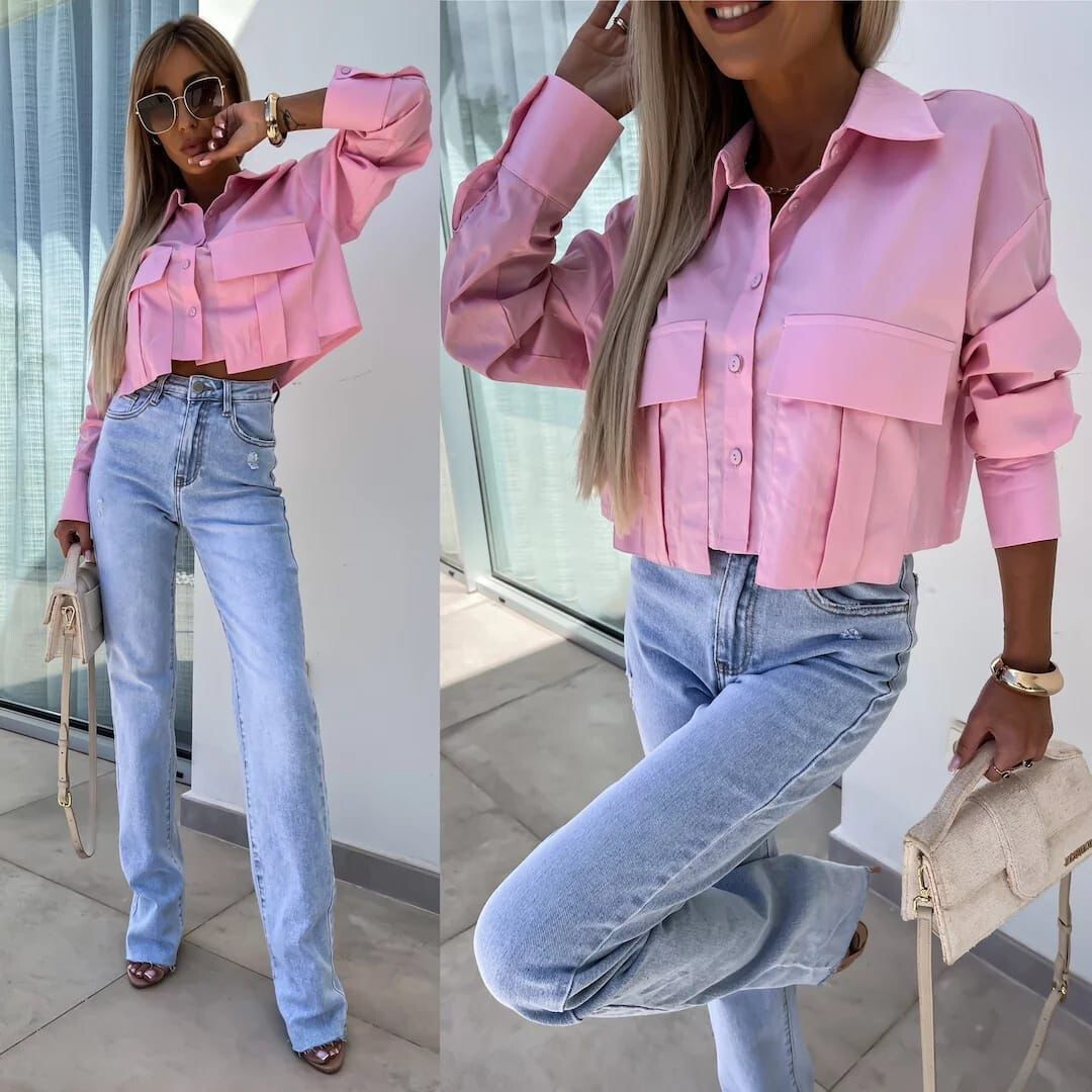 Grossista M.L Style - Camicia elegante con tasche grandi