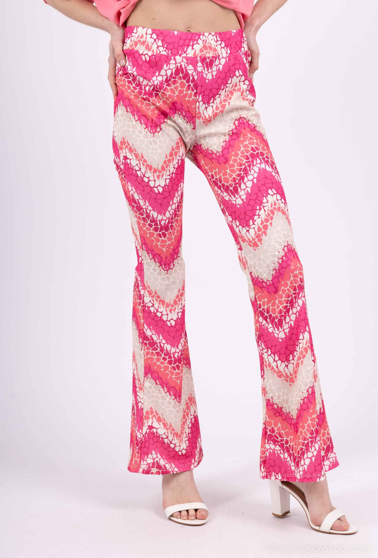 Grossiste M.L Style - pantalon patte d’éléphant imprimé