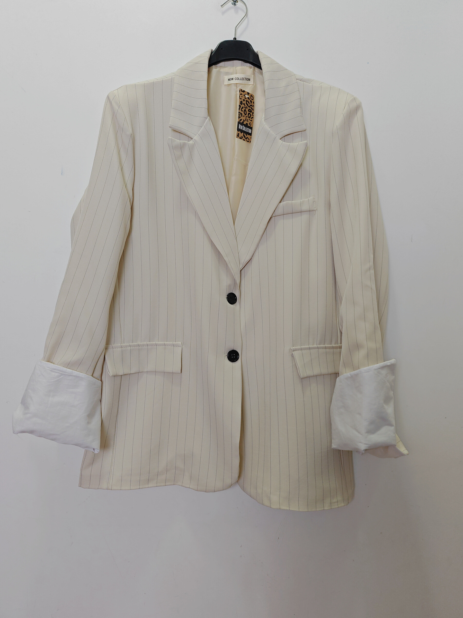 Grossiste M.L Style - Veste blazers en rayure oversize avec doublure