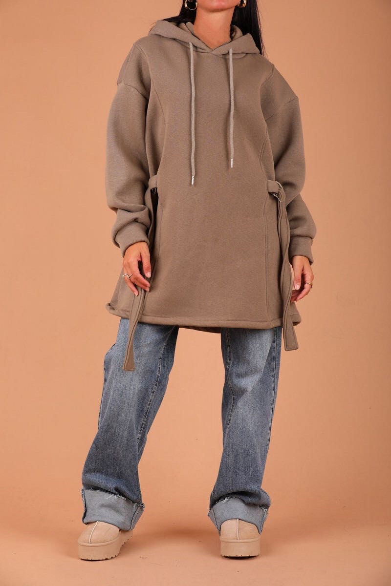 Grossiste M.L Style - sweat long décontracté à capuche