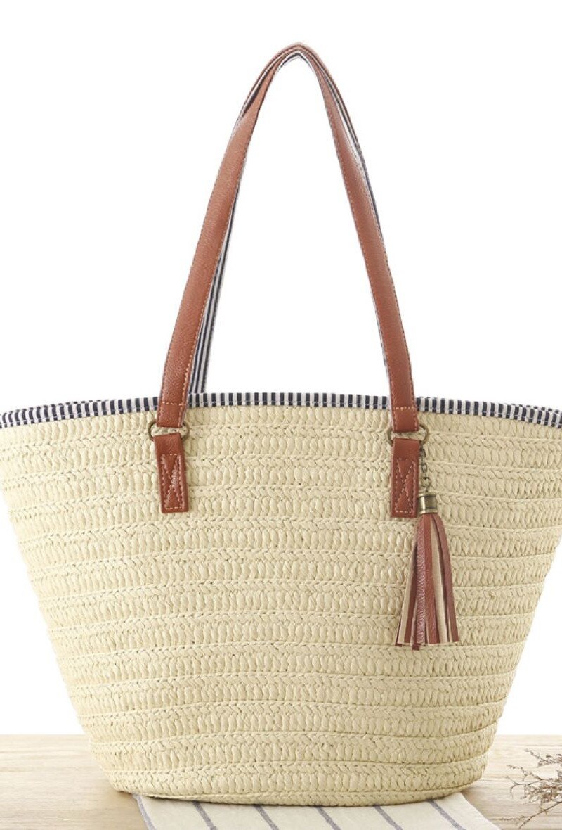 Grossiste M&P Accessoires - Sac cabas porté épaule sac plage tressé