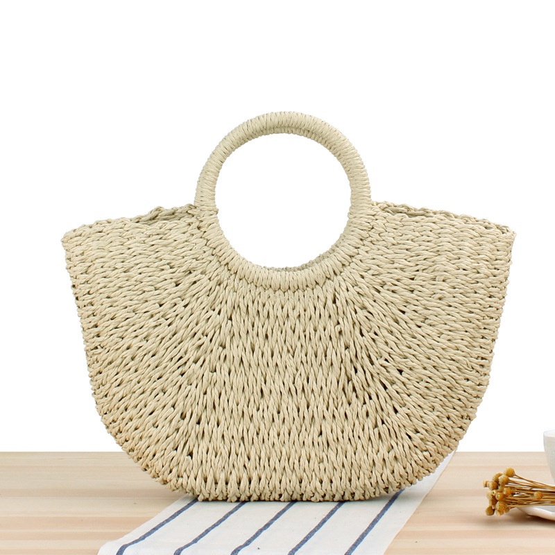 Wholesaler M&P Accessoires - Bohemian braided basket tote bag