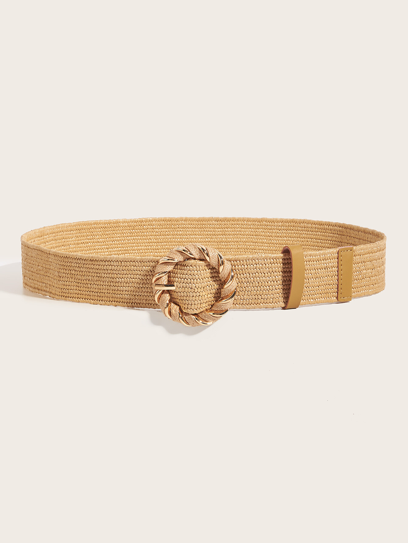 Grossiste M&P Accessoires - Ceinture élastique raphia avec boucle rond