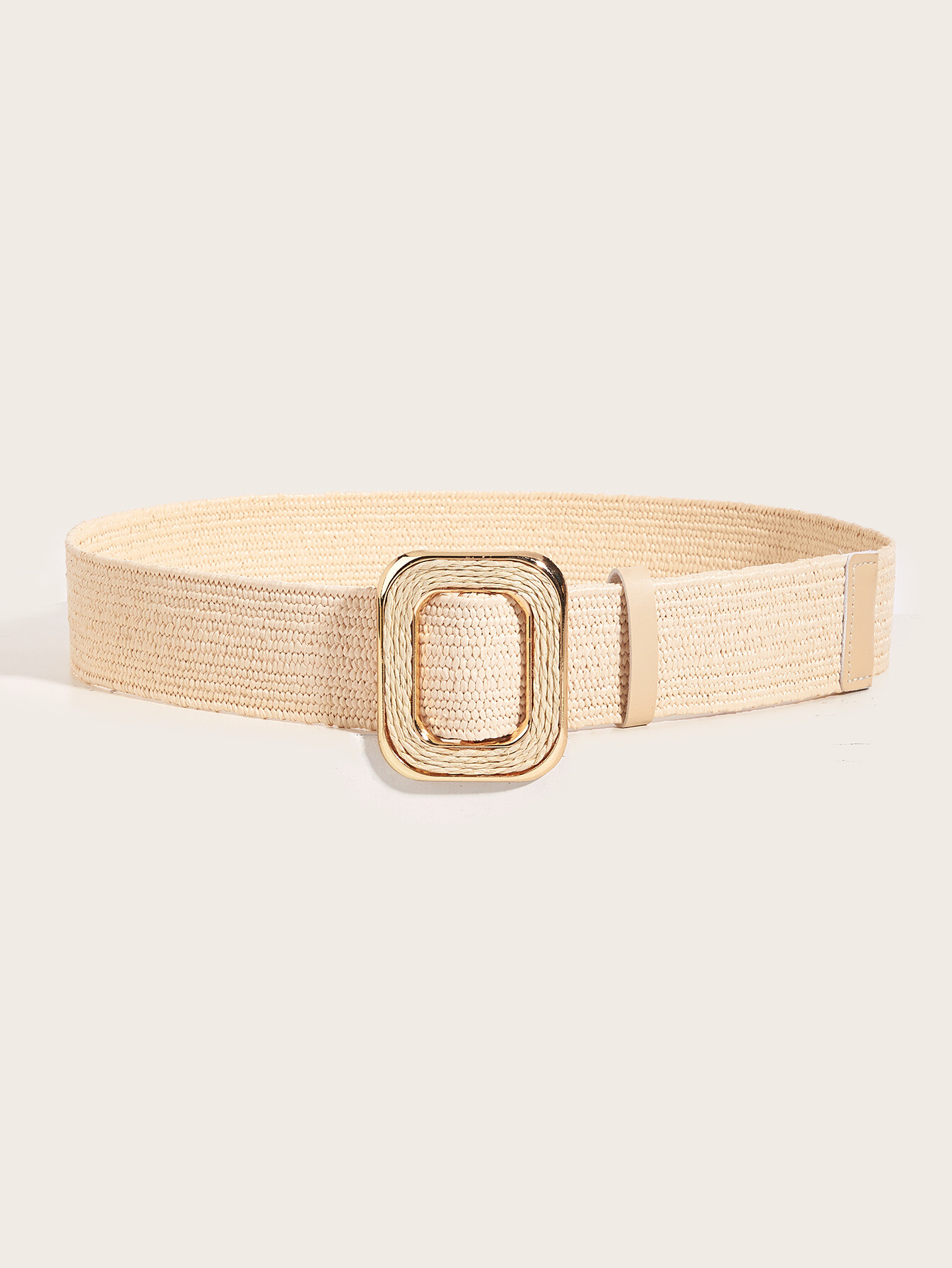Grossiste M&P Accessoires - Ceinture élastique raphia avec boucle rectangle