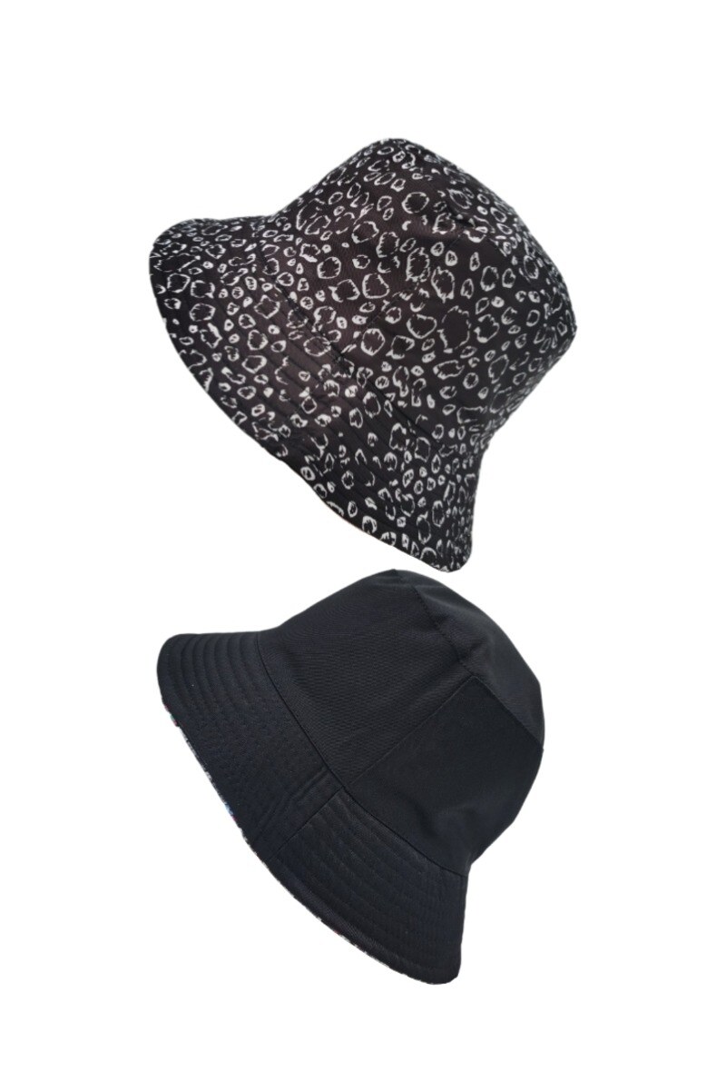 Großhändler M&P Accessoires - Bob Wendehut Glockenhut unisex Tierdruck oder einfarbig schwarz