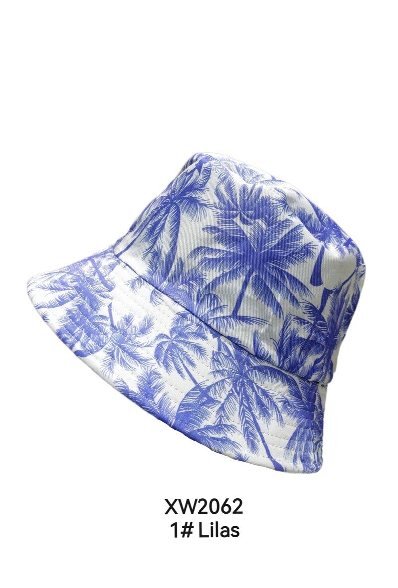 Grossiste M&P Accessoires - Bob chapeau réversible unisexe imprimé palmier