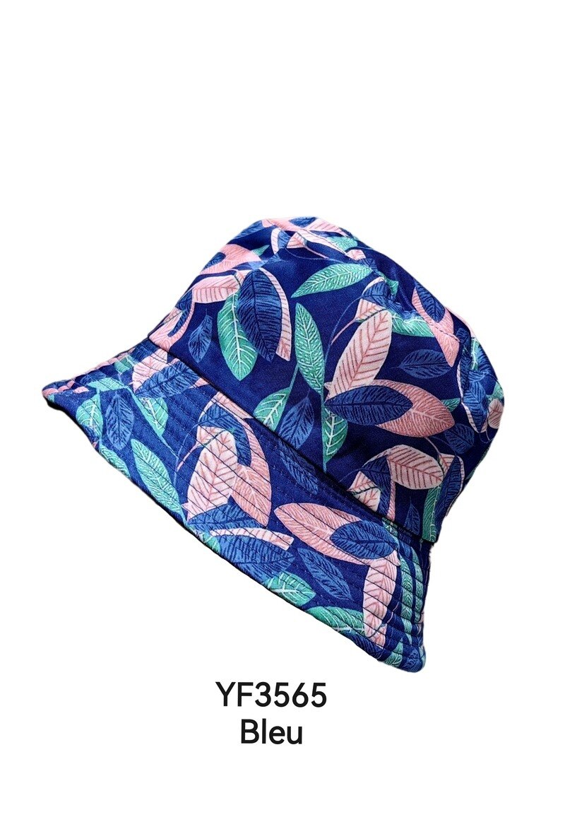 Grossiste M&P Accessoires - Bob chapeau réversible unisexe imprimé feuilles