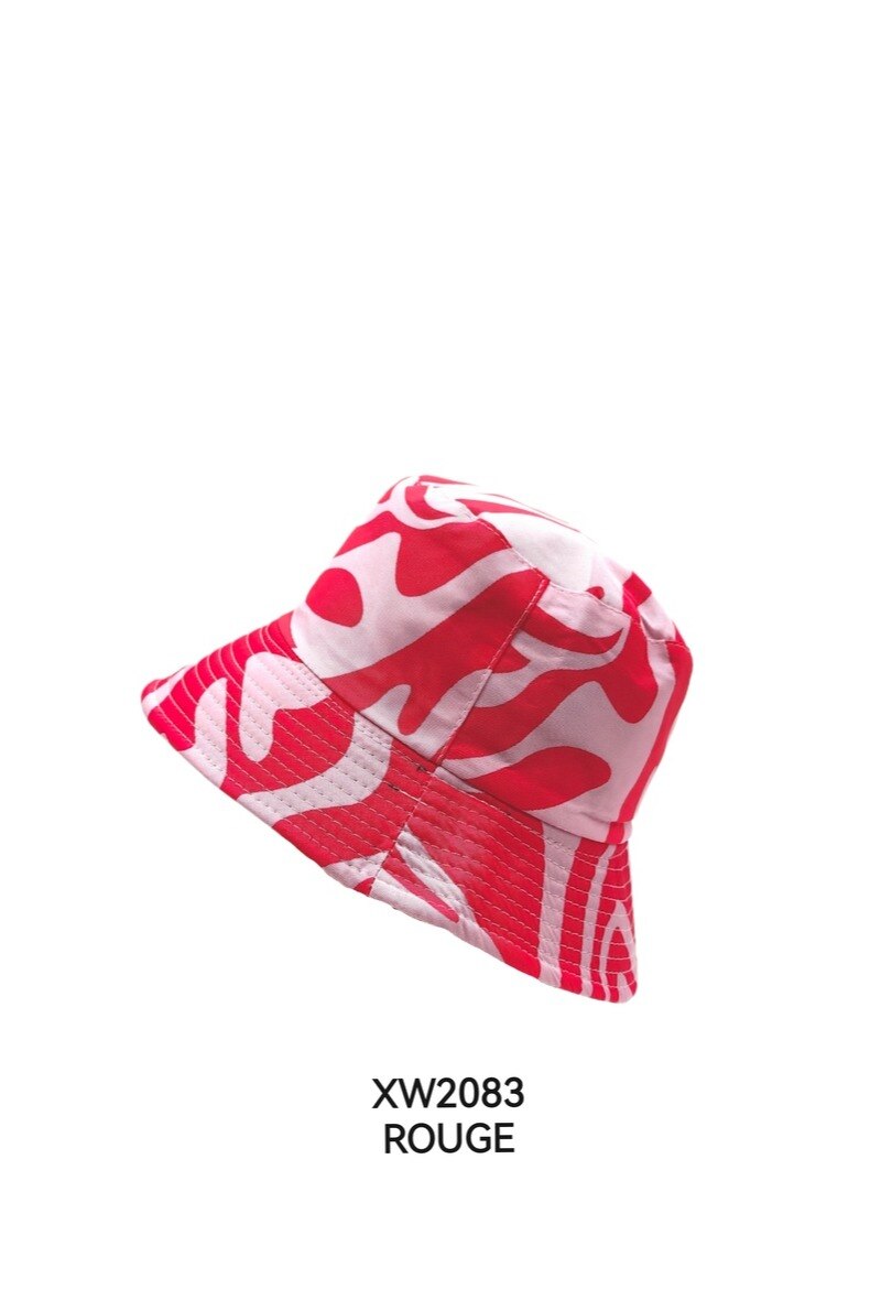 Grossiste M&P Accessoires - Bob chapeau unisexe imprimé - réversible en noir