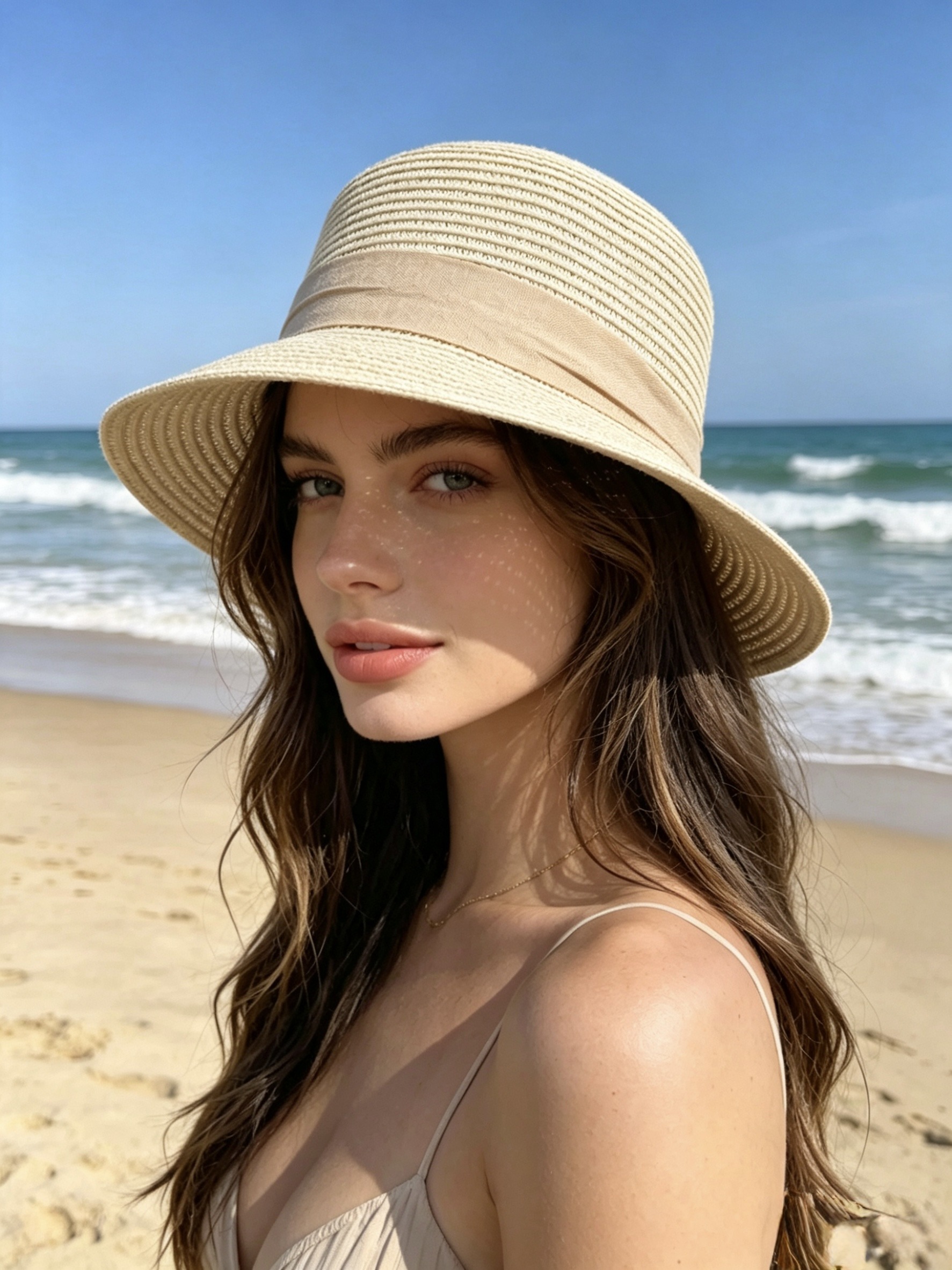 Grossiste M&P Accessoires - Chapeau canotier imitation paille avec nœud de papillon