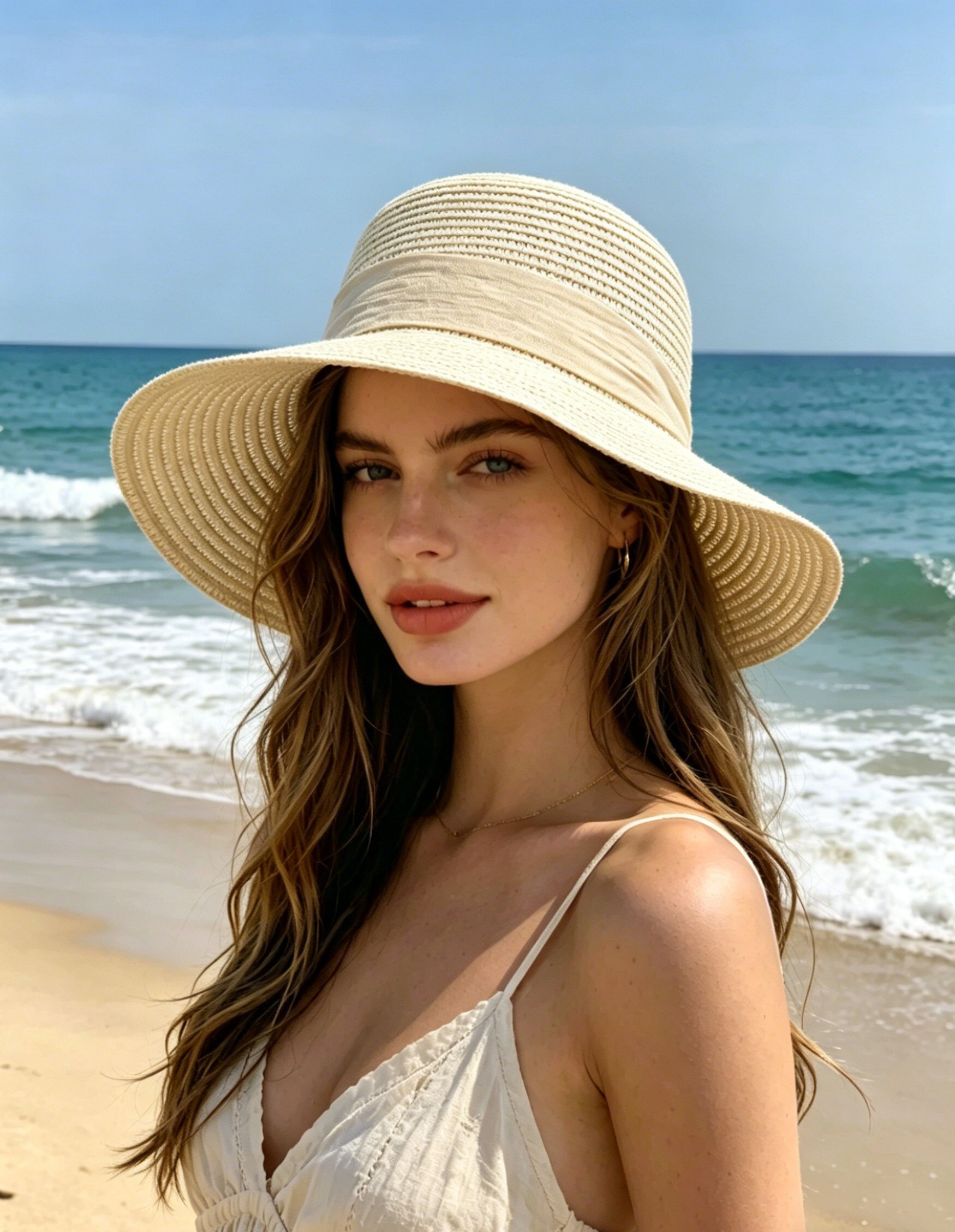 Grossiste M&P Accessoires - Chapeau canotier imitation paille avec nœud de papillon