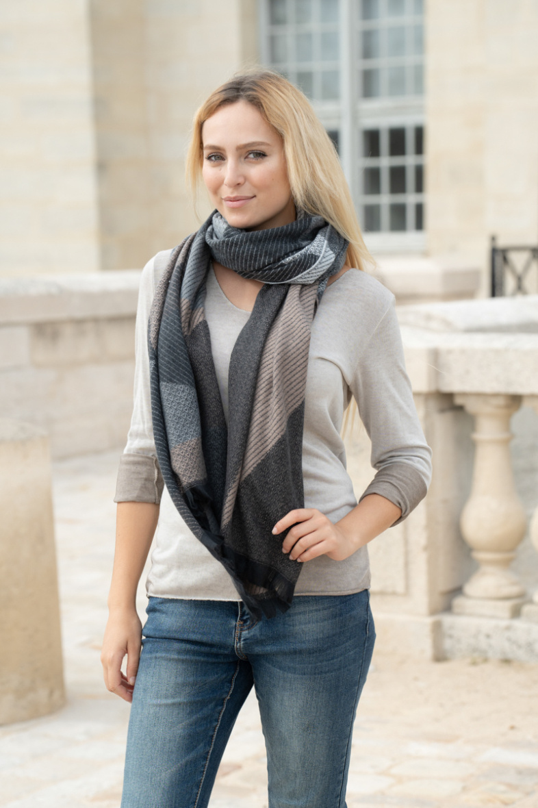 Grossiste M&P Accessoires - Écharpe douce multicolore unisexe