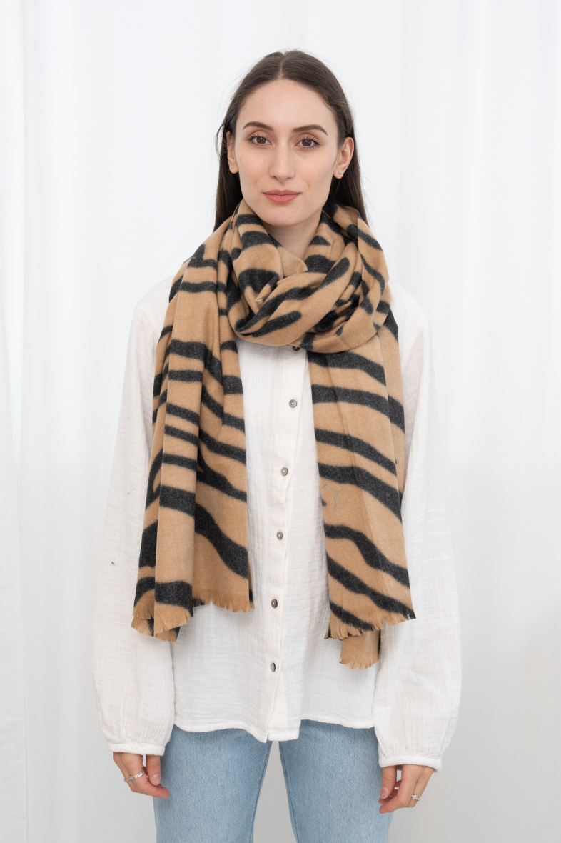 Wholesaler M&P Accessoires - Stitched Edge Check Scarf