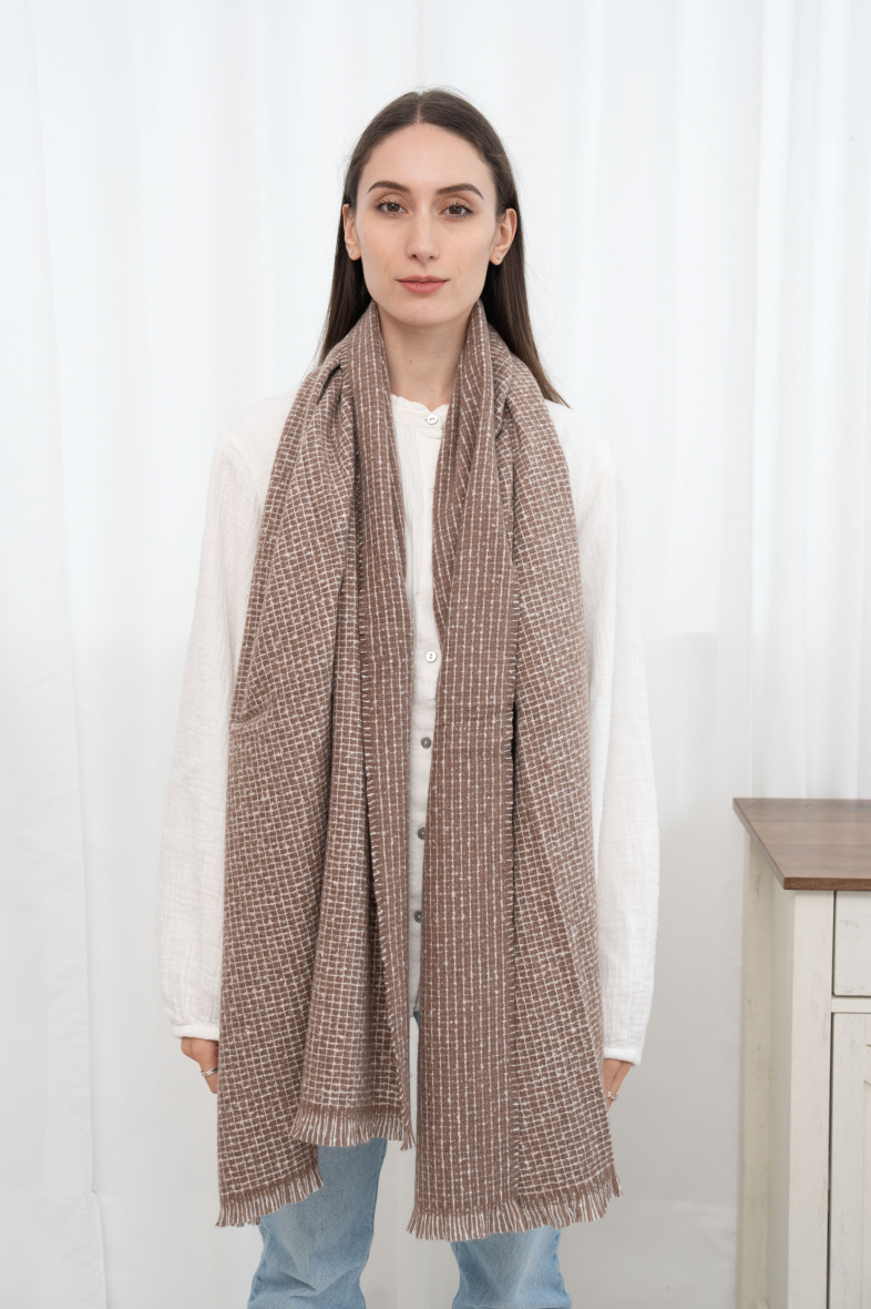 Wholesaler M&P Accessoires - Stitched Edge Check Scarf