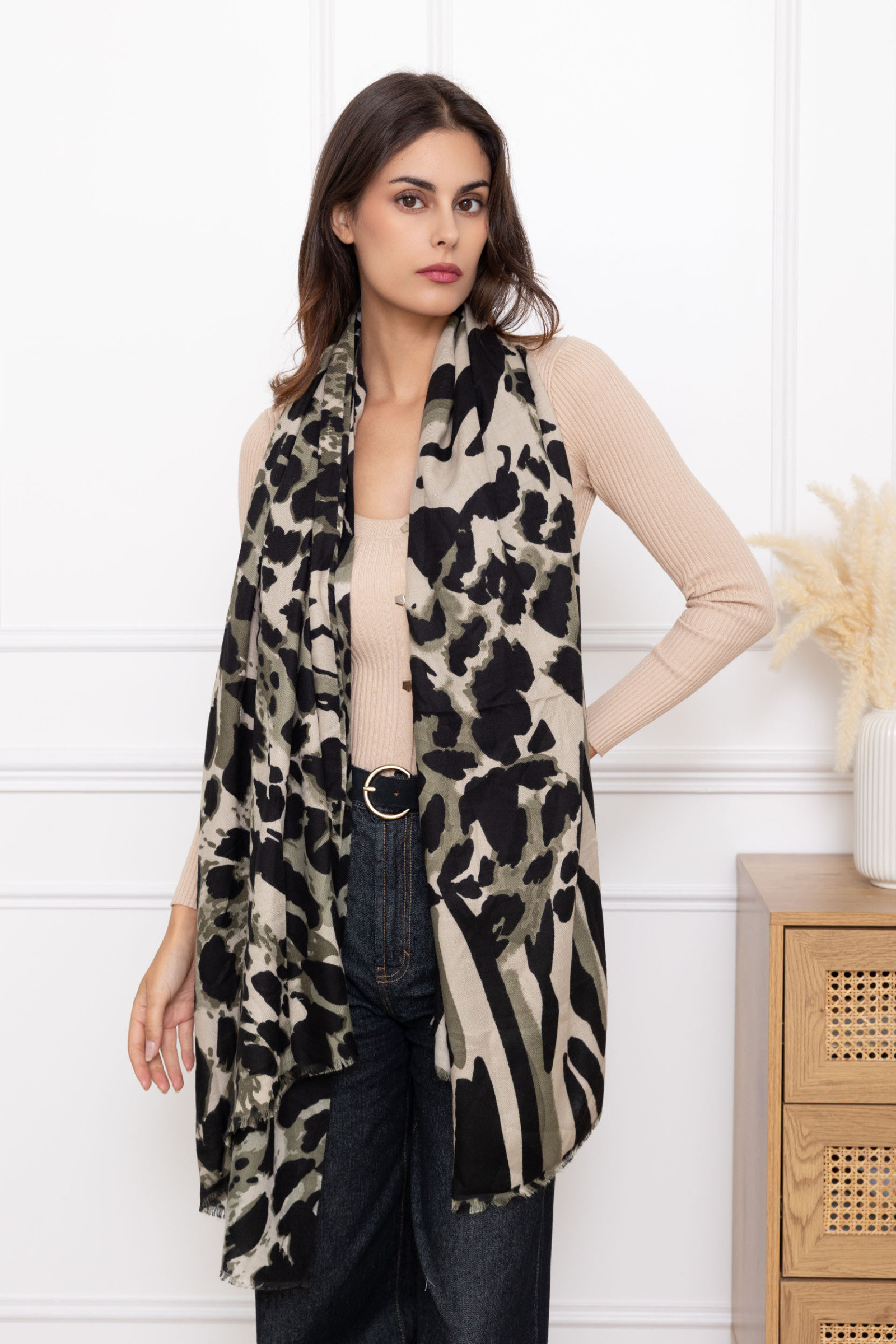 Mayorista M&P Accessoires - Bufanda de invierno vintage suave con lunares