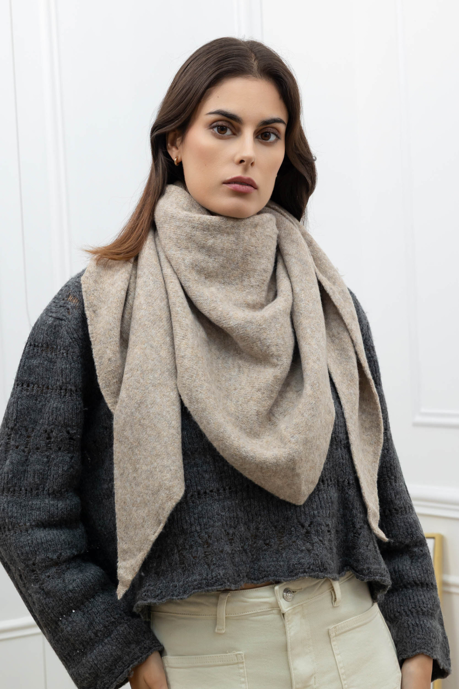 Pieces Pcpyron Long Scarf Lurex Noos BC damessjaal, Moonbeam detail: Silver Lurex, Eén maat, Moonbeam detail: Silver Lurex