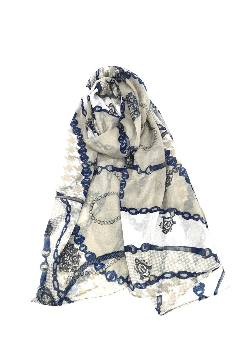 Grossiste M&P Accessoires - Foulard imprimé motif chaînes