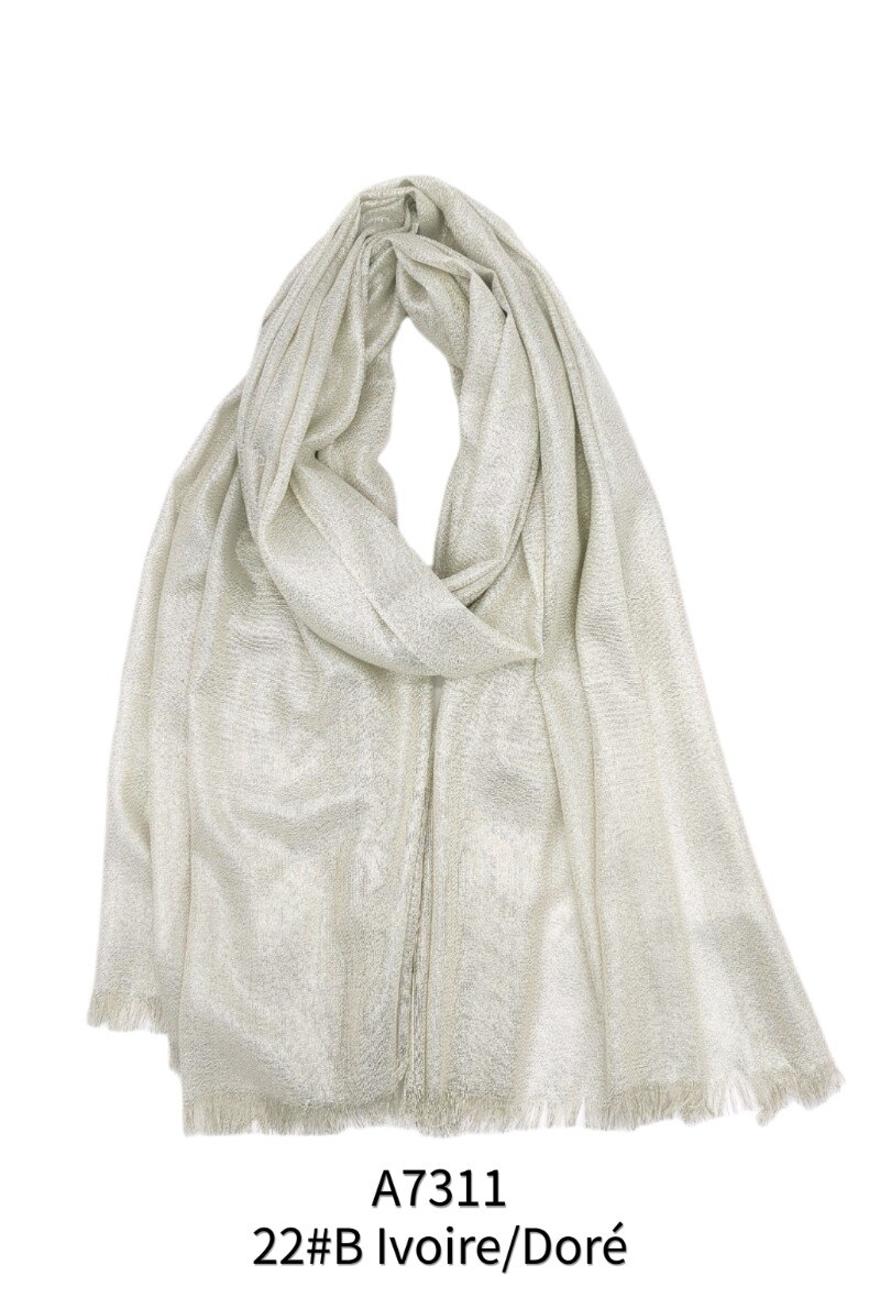 Wholesaler M&P Accessoires - Shiny evening shawl silver or gold 200*100 CM