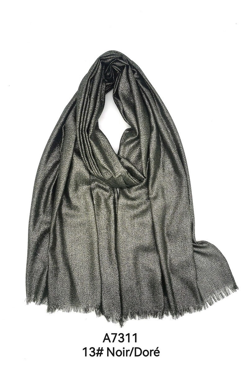 Grossista M&P Accessoires - Scialle da sera brillante metallico argento / dorato 200*100 CM