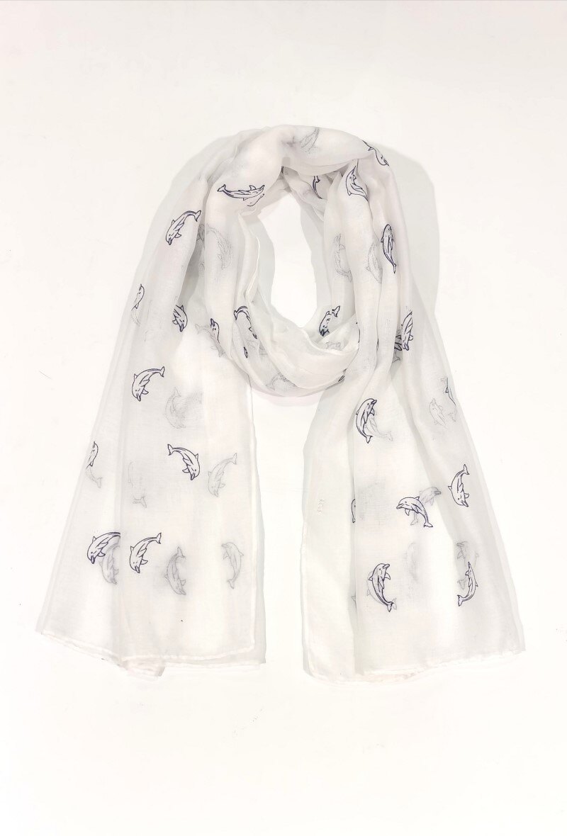 Grossiste M&P Accessoires - Foulard imprimé à motif dauphin