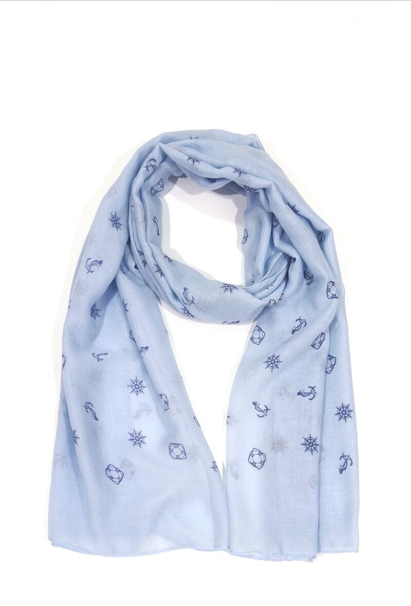 Grossista M&P Accessoires - Foulard stampato con motivi marini