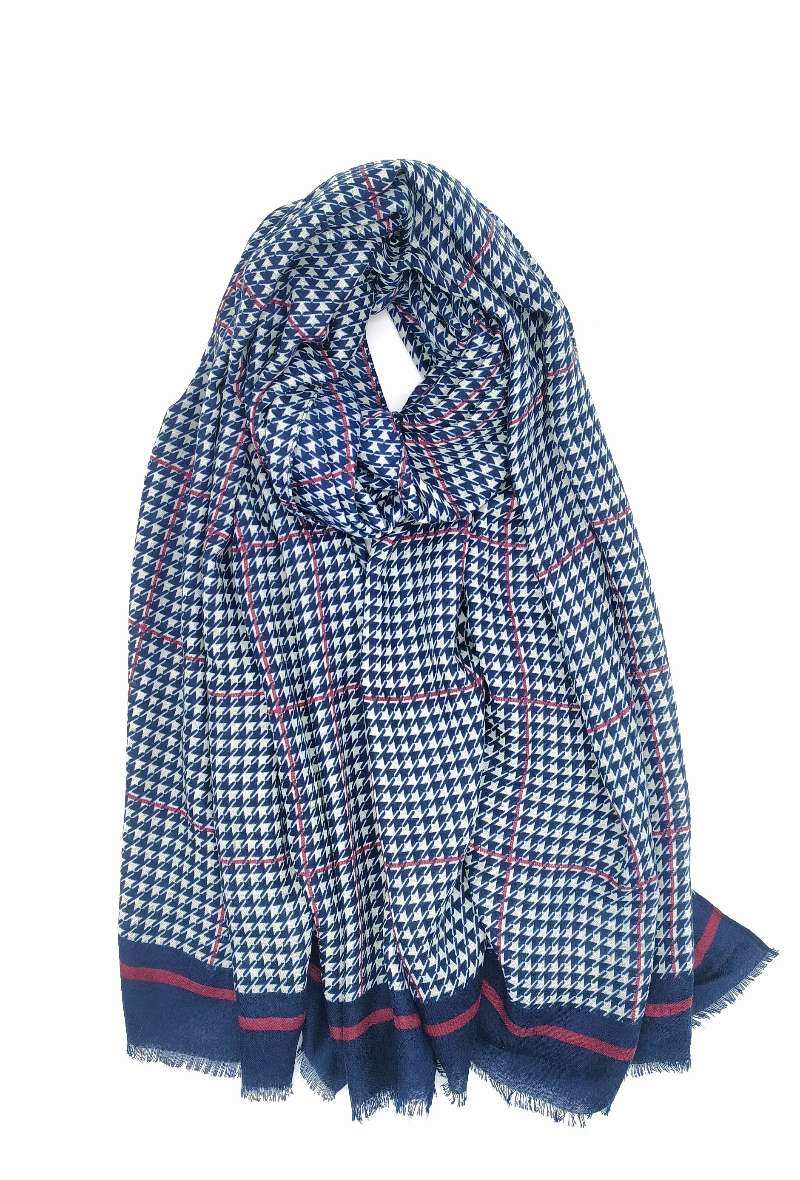 Grossista M&P Accessoires - Sciarpa stampata a piccoli quadretti pied de poule
