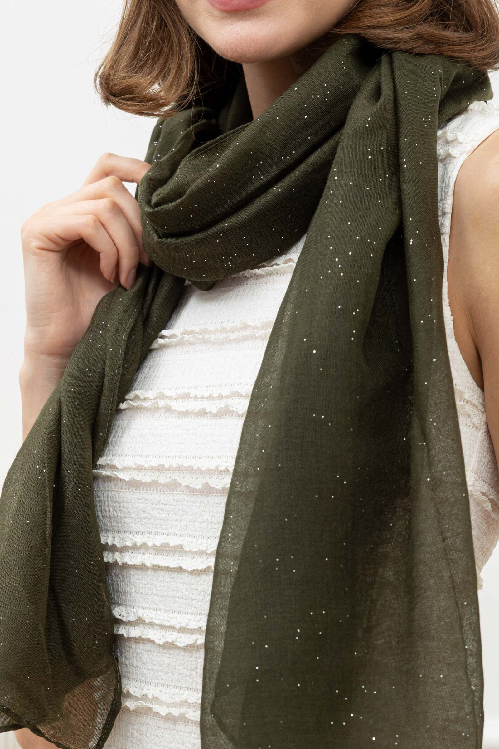 Wholesaler M&P Accessoires - Plain glitter scarf 180*70 cm