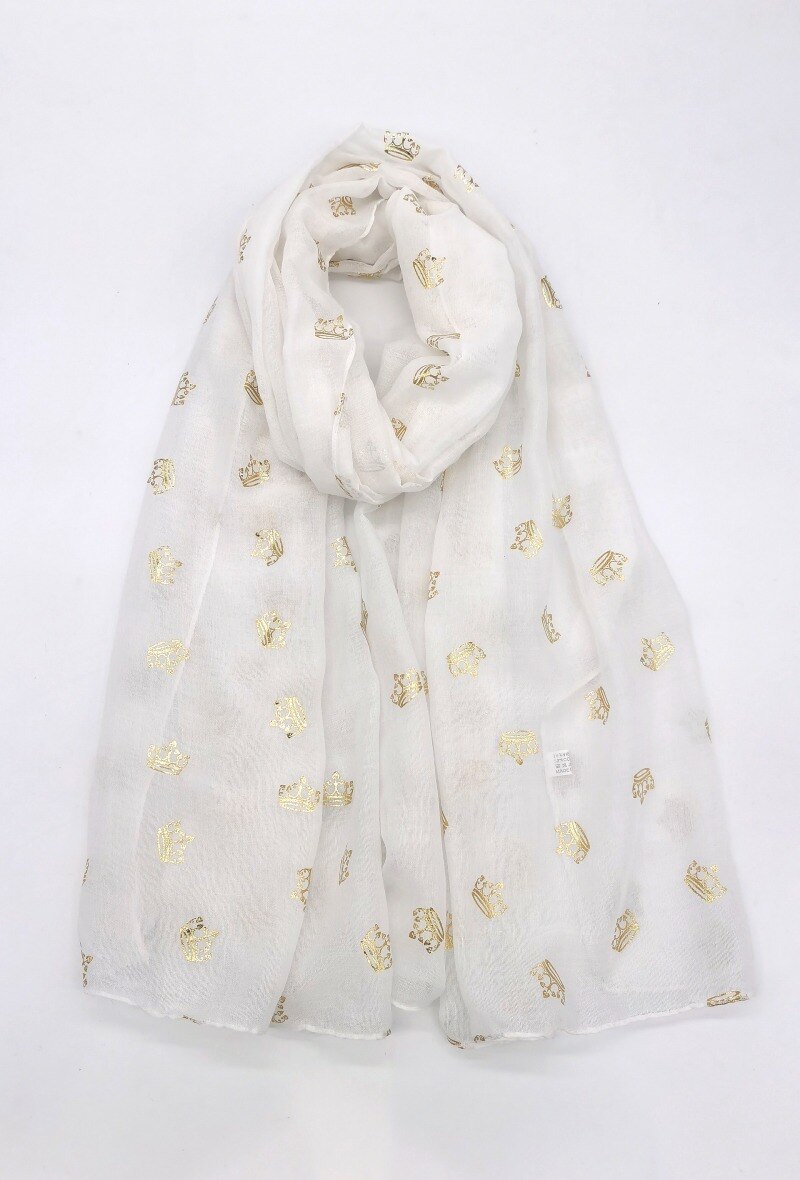 Wholesaler M&P Accessoires - Shiny printed scarf pattern crowns