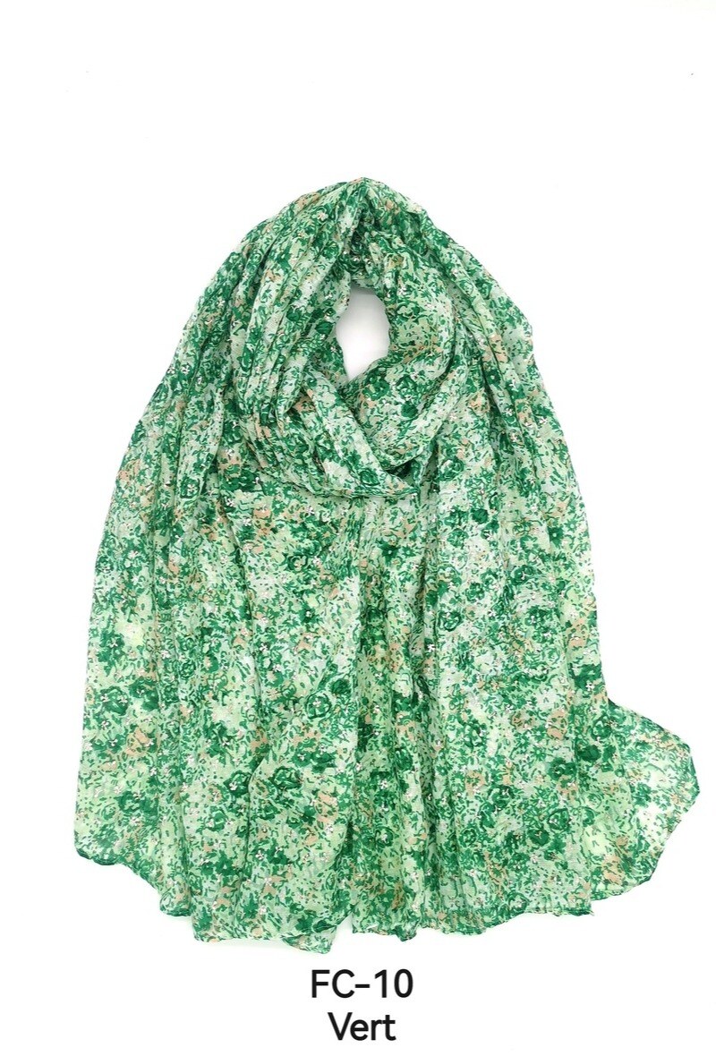 Großhändler M&P Accessoires - Schal mit Blumenmuster und Vergoldung