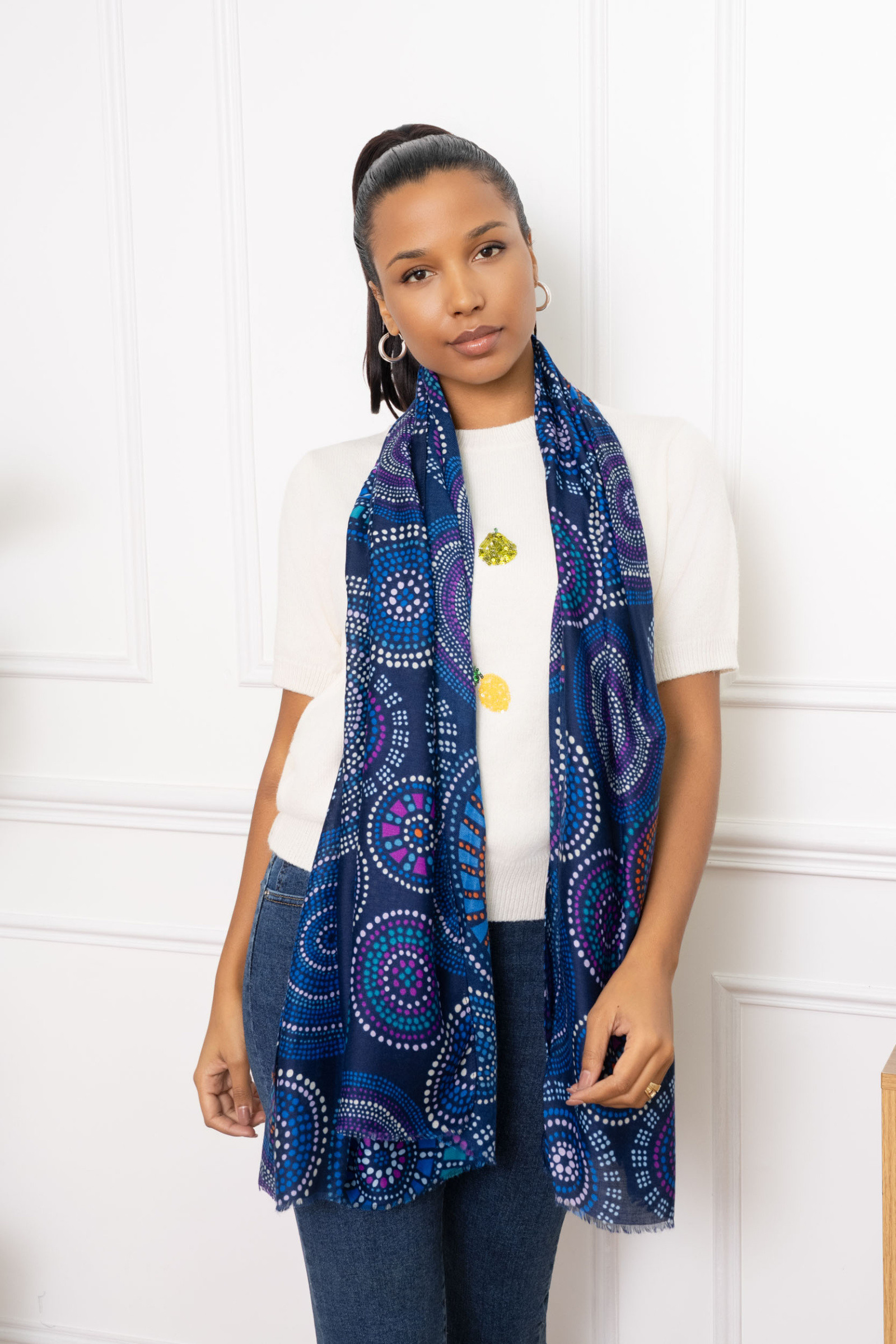 Grossista M&P Accessoires - Foulard stampato geometrico